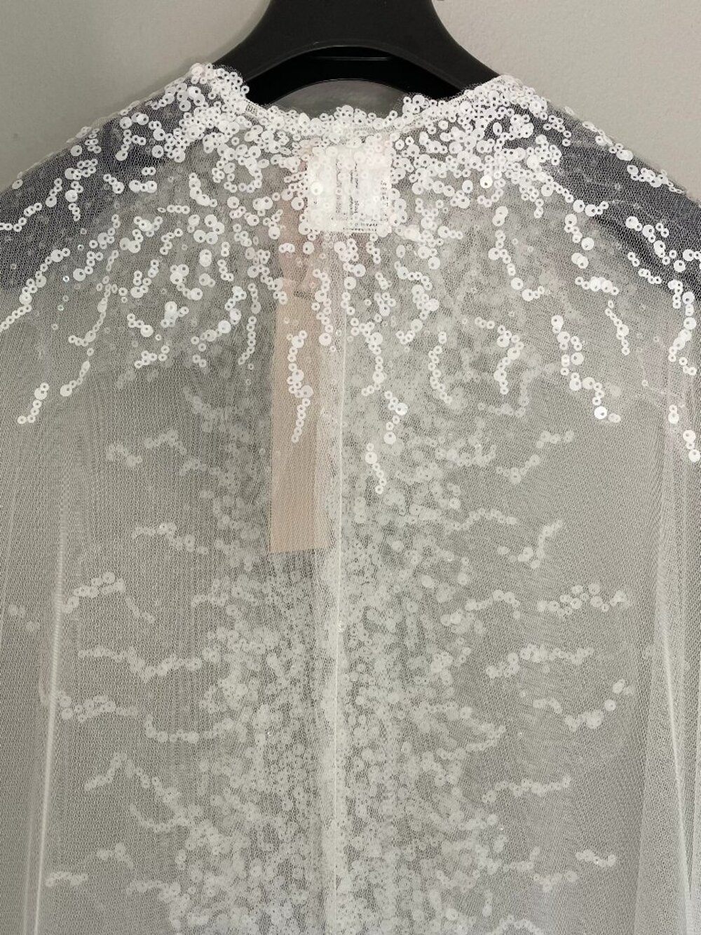 Savannah Miller VREELAND Sequin Bridal Cape | Wedding Dress Topper Ivory | Small - Picture 8 of 11